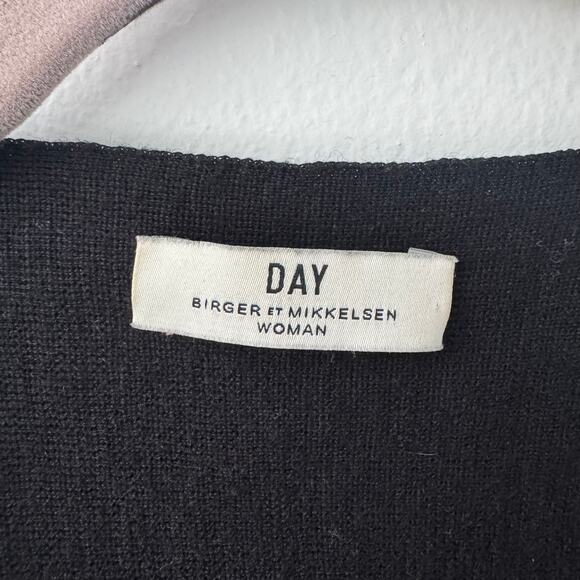 Day Birger Et Mikkelsen Open Front Wool Blend Cardigan in Black - Picture 6 of 7